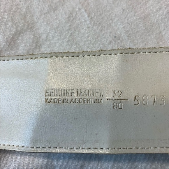 Roberto Dalpra Cream Croc Genuine Leather Bow Belt-Sz 32 main image 11